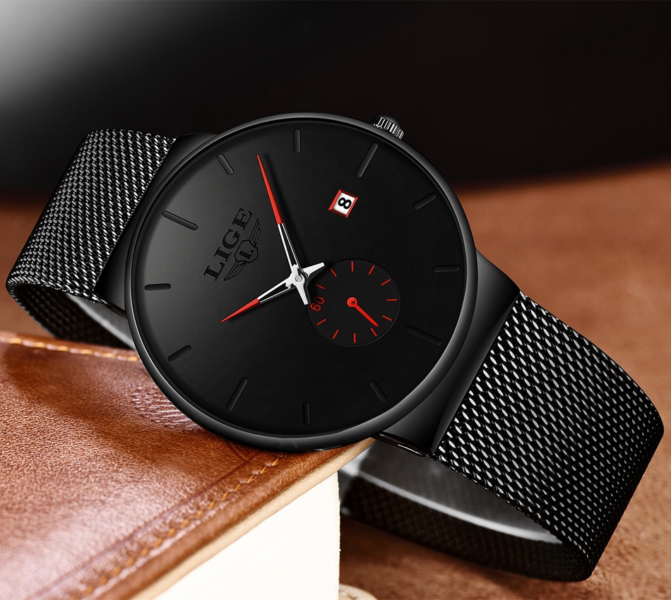 LIGE 9969 Luxury Ultra-thin Sports Watch
