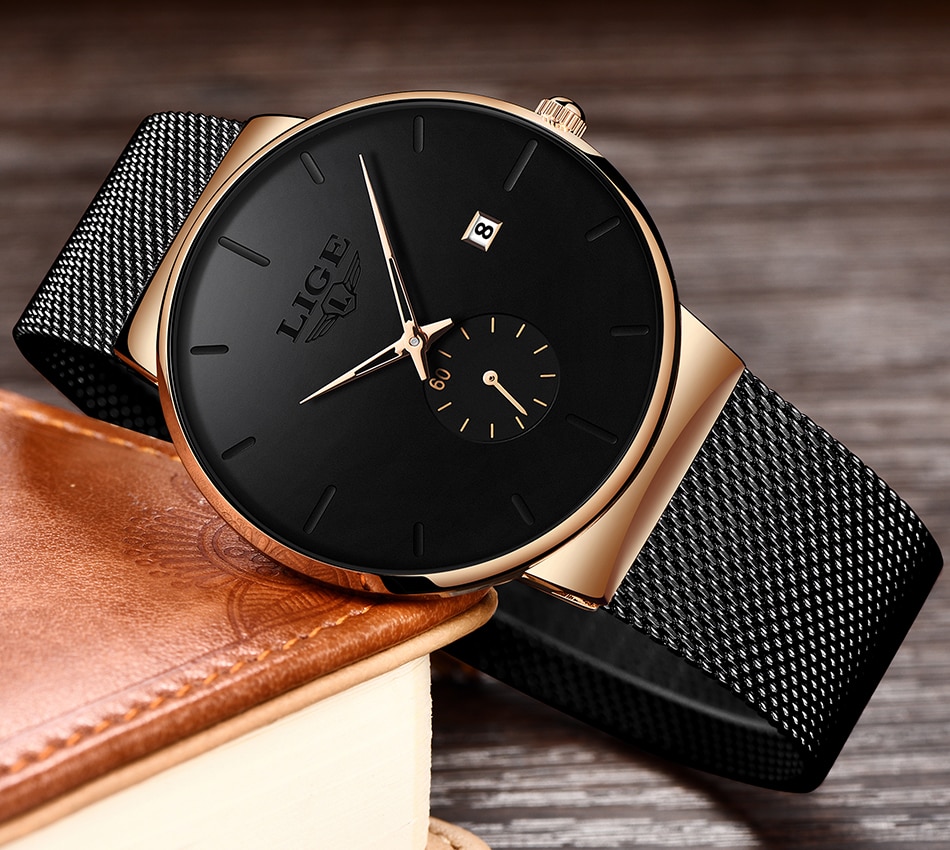LIGE 9969 Luxury Ultra-thin Sports Watch