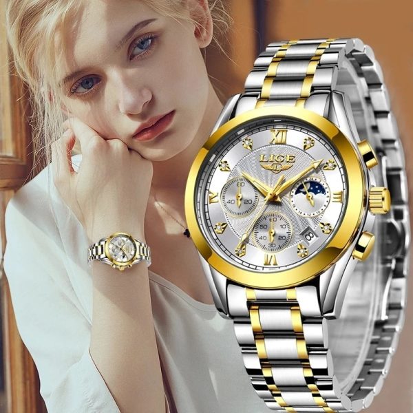 LIGE 8912 Steel Bracelet Watch (Female Edition)