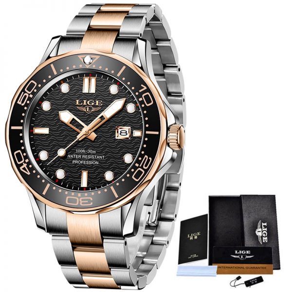 LIGE 8936 Military Wrist Watch