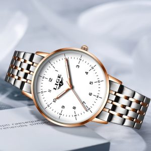 LIGE 10032 Fashion Steel Bracelet Watch