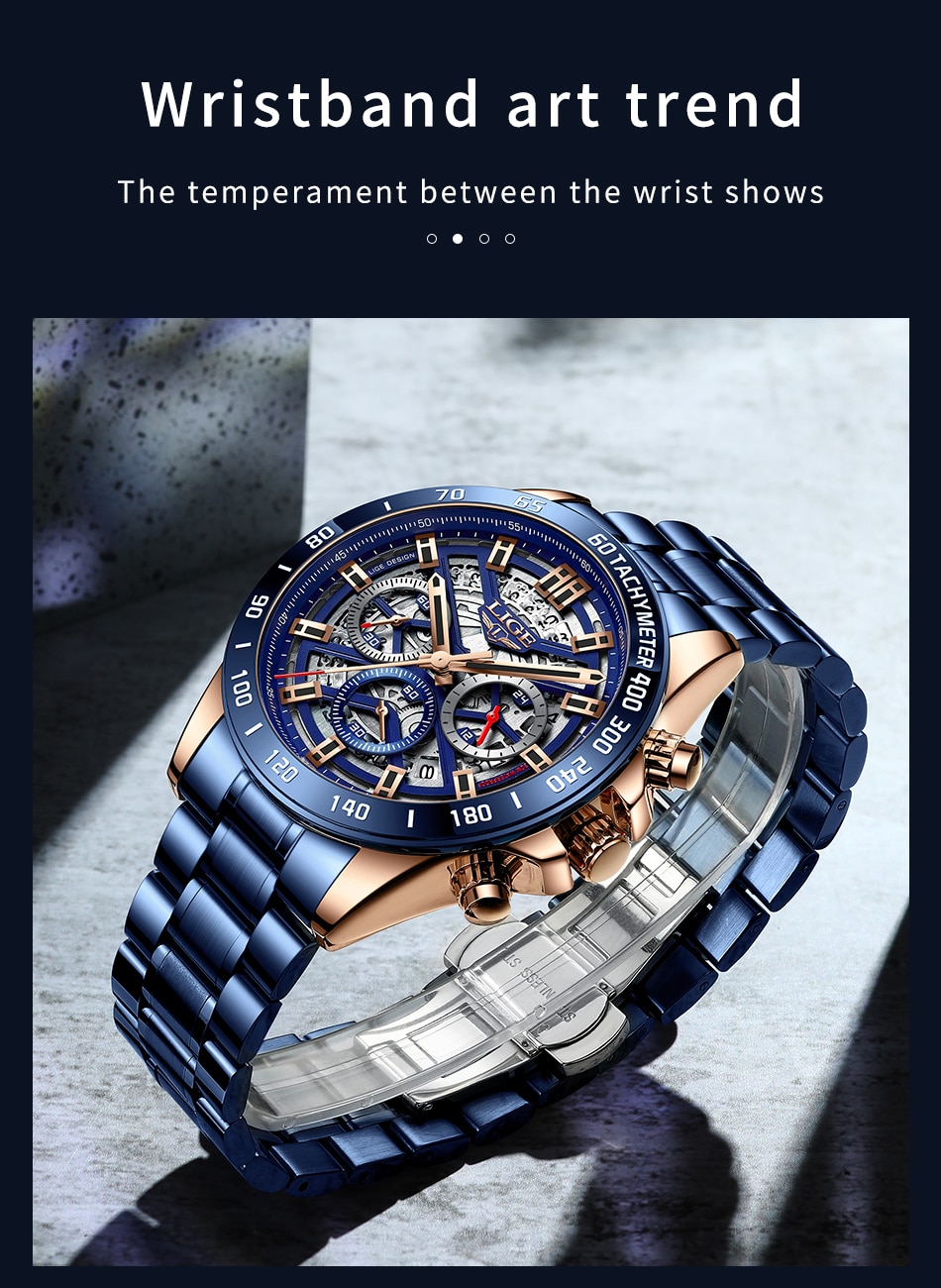 LIGE 8944 New Fashion Quartz Watch