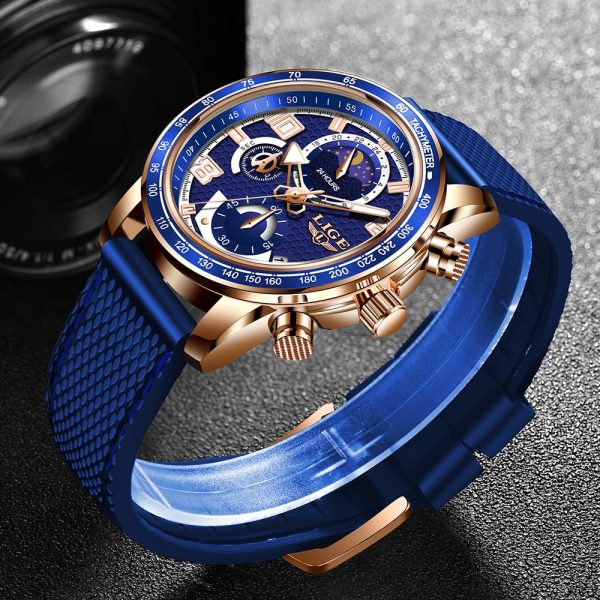 LIGE 8955 Creative Silicone Strap Wristwatch