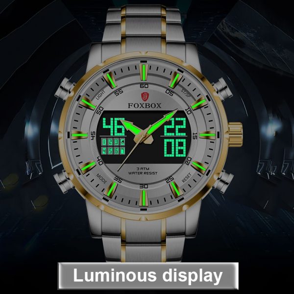 Foxbox (FB 0002) Dual Display (Quartz + Digital) Wristwatch