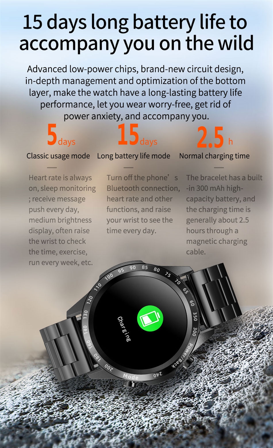 LIGE Turbo v1.0 - LG261 IP68 Waterproof Smart Watch