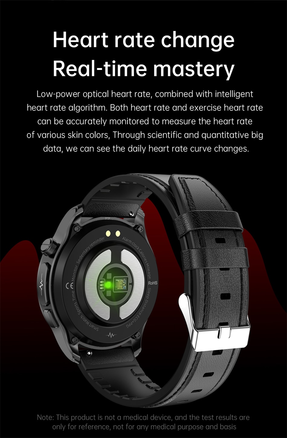 LIGE Smart Health v1.0 - IP68 (Blood Glucose + ECG + PPG) Smartwatch