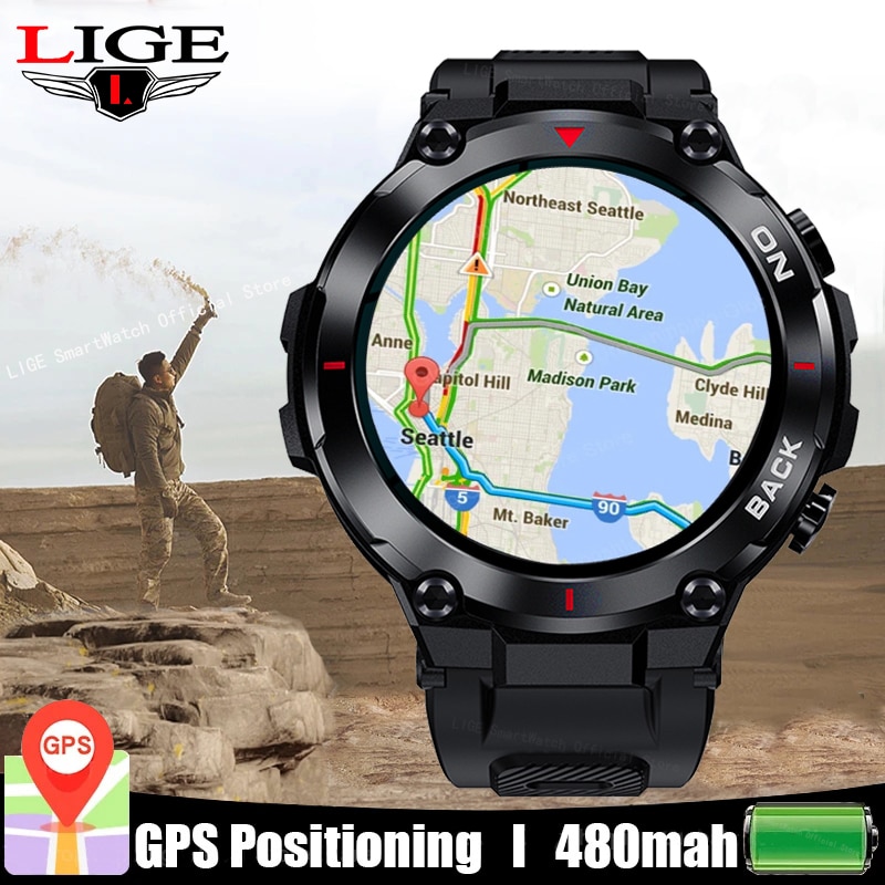 LIGE 2021 New Smart Watch Men Full Touch Screen Sport Fitness Watch IP