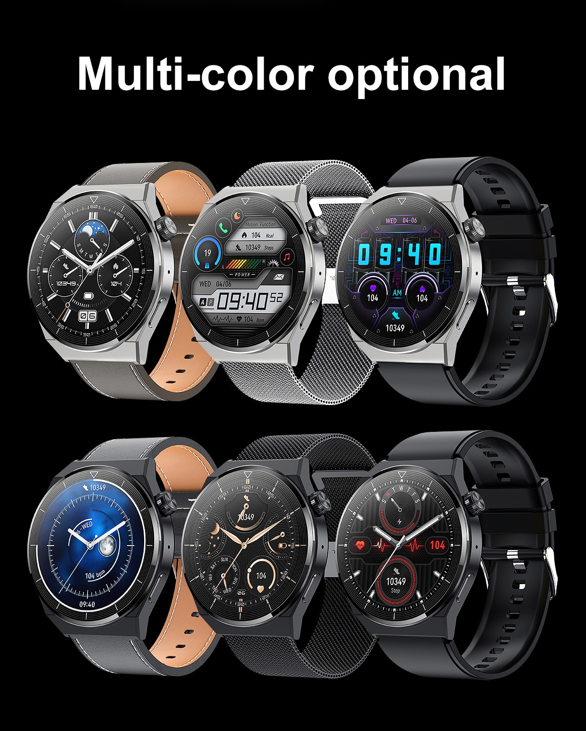 LIGE NFC v2.0 - Always-on Screeen Smartwatch