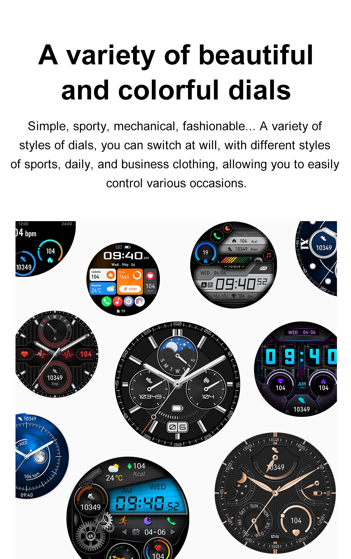 LIGE NFC v2.0 - Always-on Screeen Smartwatch