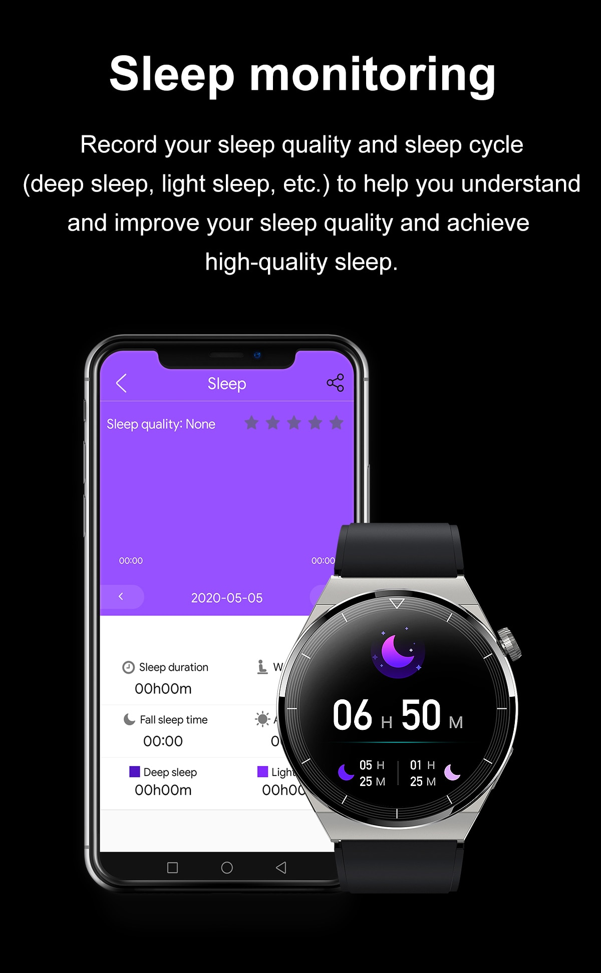 LIGE NFC v2.0 - Always-on Screeen Smartwatch