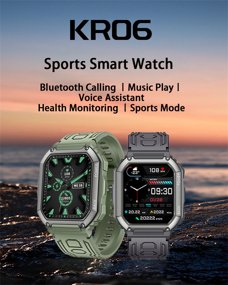 LIGE Sports v3.0 - KR06 Long Standby Smartwatch