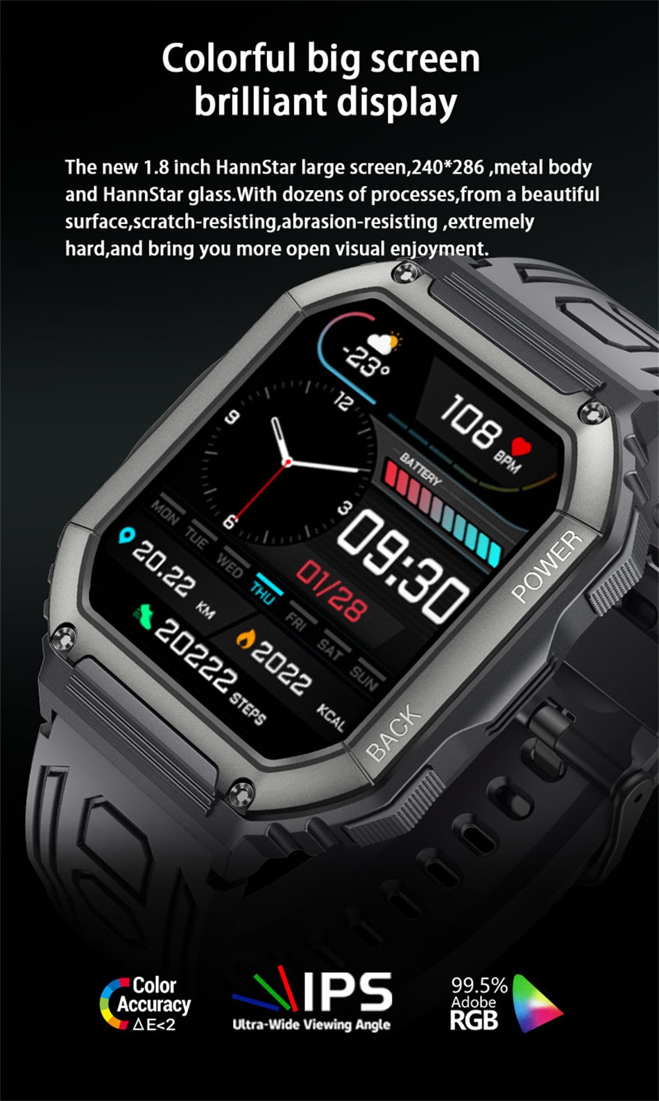 LIGE Sports v3.0 - KR06 Long Standby Smartwatch