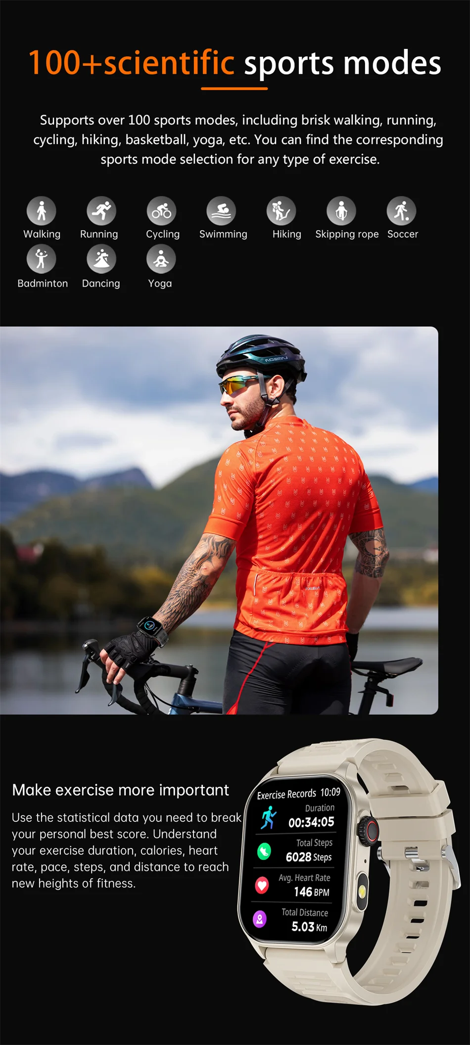 LIGE Square v4.0 – Android/IOS Sports & Fitness Smartwatch