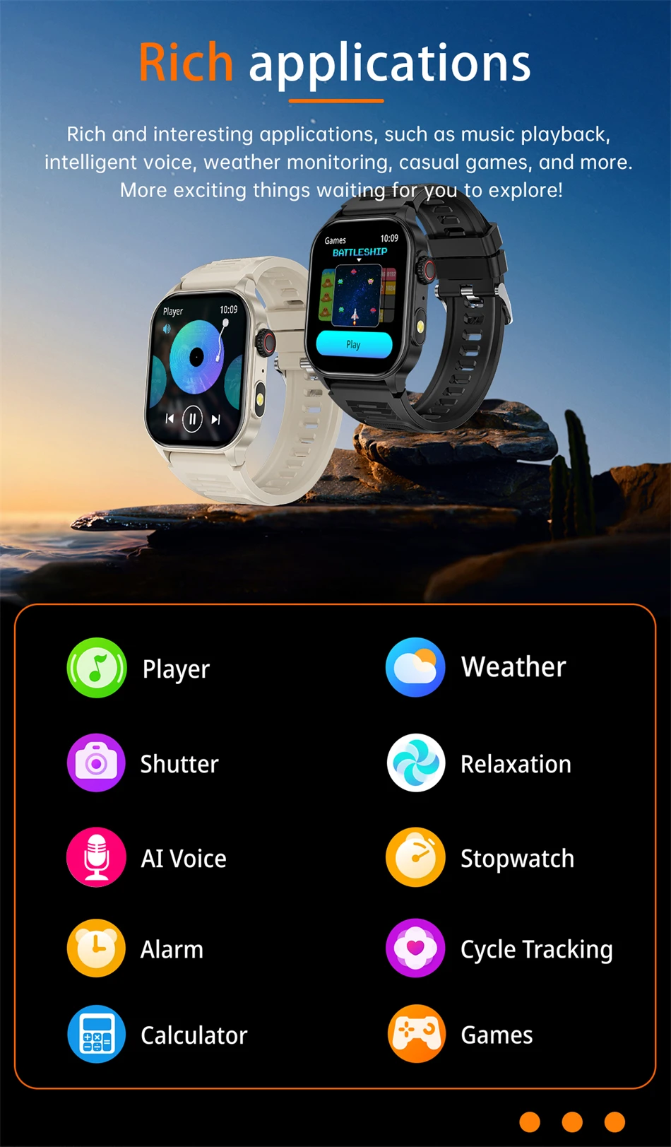 LIGE Square v4.0 – Android/IOS Sports & Fitness Smartwatch